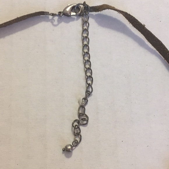 Choker real Turquoise suede Buddha charm hippyboho - Picture 7 of 8